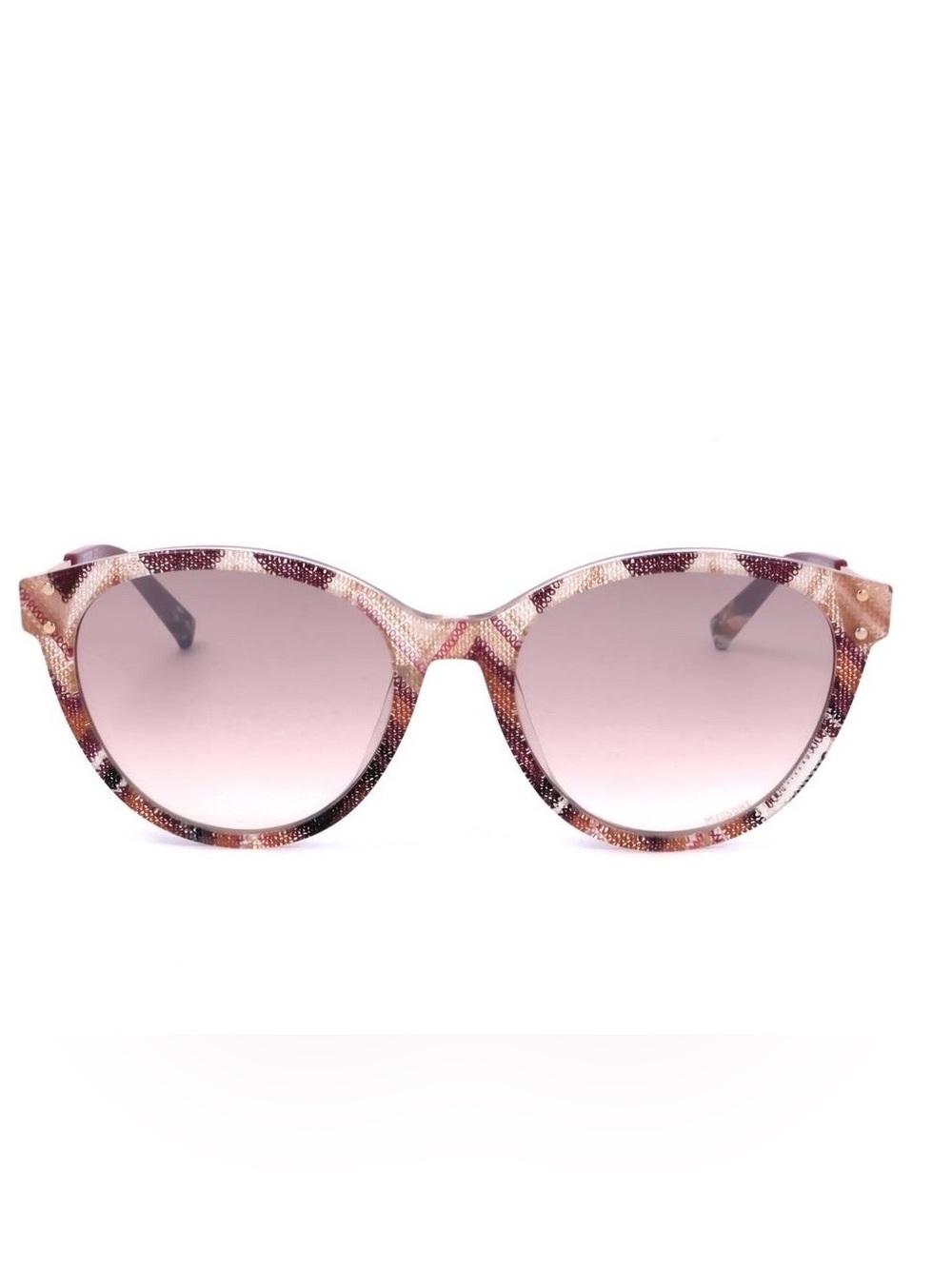 Missoni Multicolor Patterned Cat-Eye Sunglasses with Brown Gradient Lenses